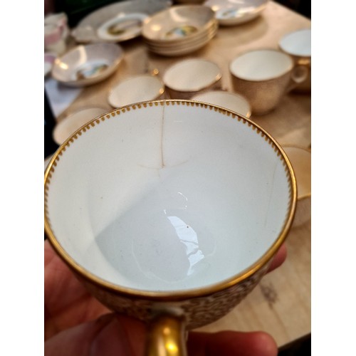 325 - A 19th century tea service and other similar china.