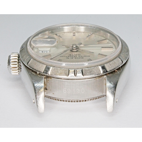 183 - A ladies 1989 Rolex Oyster Perpetual Datejust  stainless steel wriswatch, ref. 69190 stainless steel... 