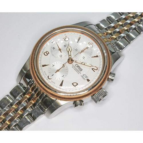 184 - An Oris Big Crown Cronograph, ref. 7567, cal. 674 (ETA 7750), signed dial with three subsidiaries, c... 