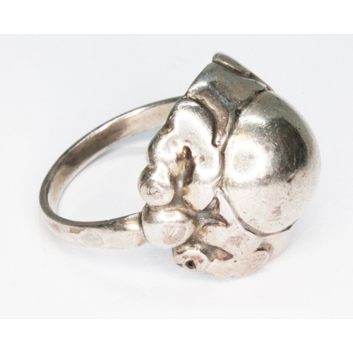 260 - A Georg Jensen silver ring, no. 11A, circa 1933-1944, monogrammed 'GJ', marked '925' and 'Sterling D... 