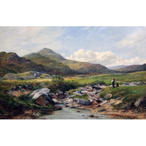 279 - David Bates (1840-1921), a pair of Welsh landscapes near Capel Curig, oil on canvas, 59cm x 39cm eac... 