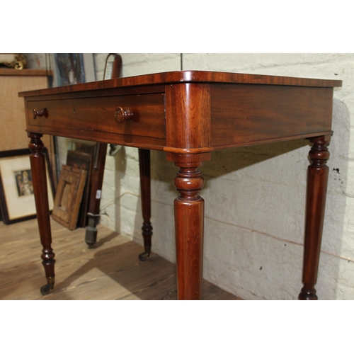 297 - A Gillows mahogany chamber writing table, second quarter of the 19th century, inkwell compartment, s... 