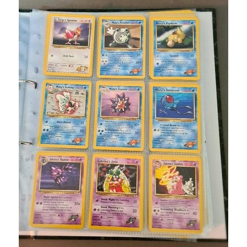 161 - A collection of Pokemon cards including folder of 1990s cards, a plastic folder of Neo promotional c... 