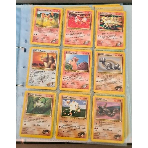 161 - A collection of Pokemon cards including folder of 1990s cards, a plastic folder of Neo promotional c... 