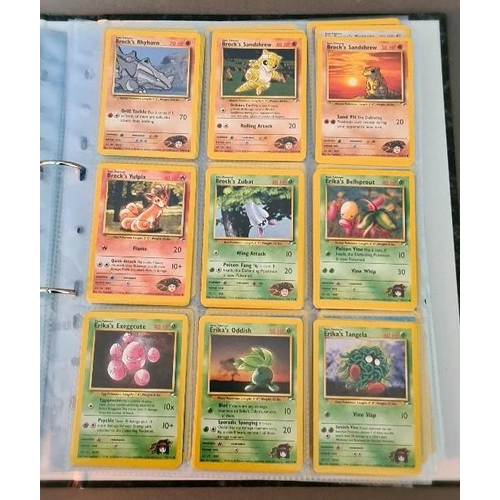 161 - A collection of Pokemon cards including folder of 1990s cards, a plastic folder of Neo promotional c... 