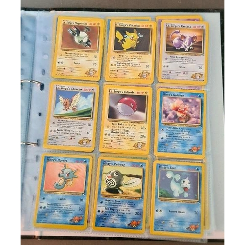 161 - A collection of Pokemon cards including folder of 1990s cards, a plastic folder of Neo promotional c... 