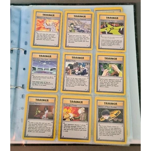 161 - A collection of Pokemon cards including folder of 1990s cards, a plastic folder of Neo promotional c... 