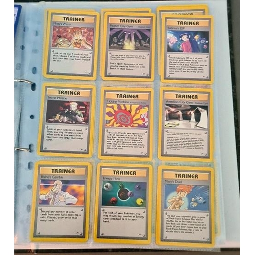 161 - A collection of Pokemon cards including folder of 1990s cards, a plastic folder of Neo promotional c... 