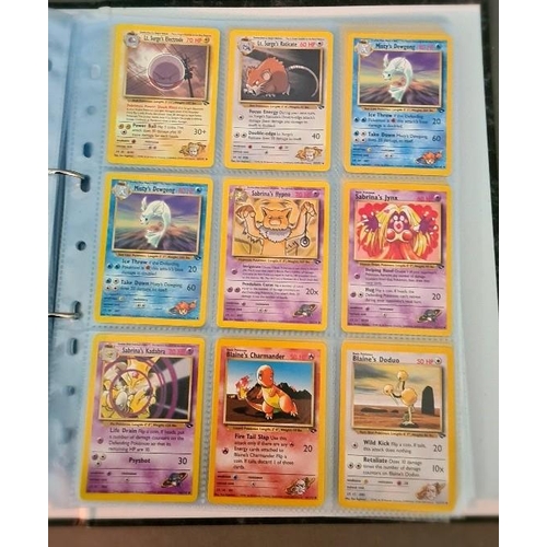 161 - A collection of Pokemon cards including folder of 1990s cards, a plastic folder of Neo promotional c... 