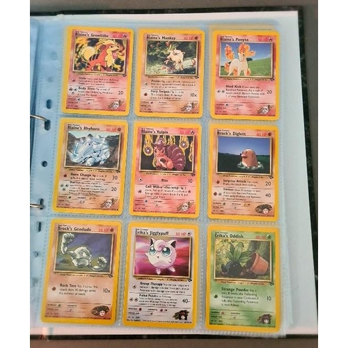 161 - A collection of Pokemon cards including folder of 1990s cards, a plastic folder of Neo promotional c... 