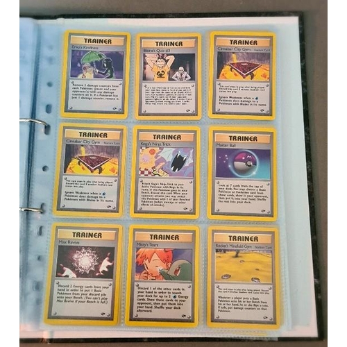 161 - A collection of Pokemon cards including folder of 1990s cards, a plastic folder of Neo promotional c... 