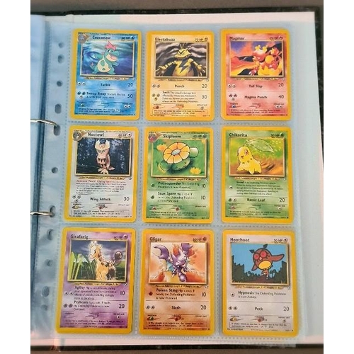 161 - A collection of Pokemon cards including folder of 1990s cards, a plastic folder of Neo promotional c... 