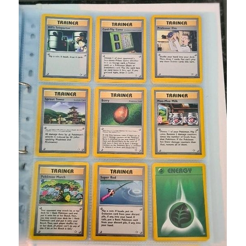 161 - A collection of Pokemon cards including folder of 1990s cards, a plastic folder of Neo promotional c... 