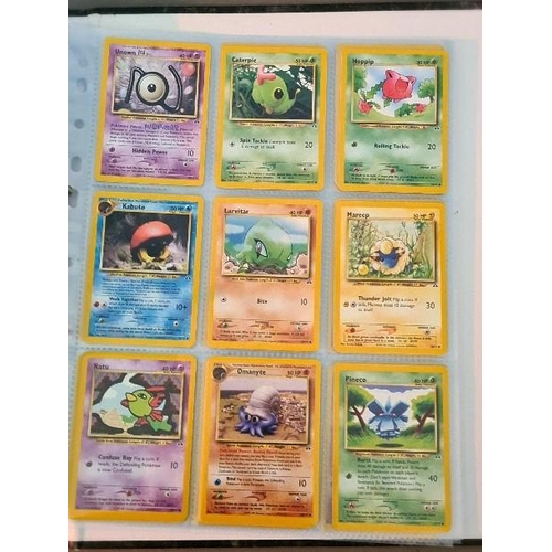 161 - A collection of Pokemon cards including folder of 1990s cards, a plastic folder of Neo promotional c... 