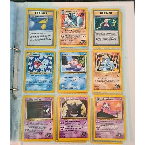 161 - A collection of Pokemon cards including folder of 1990s cards, a plastic folder of Neo promotional c... 