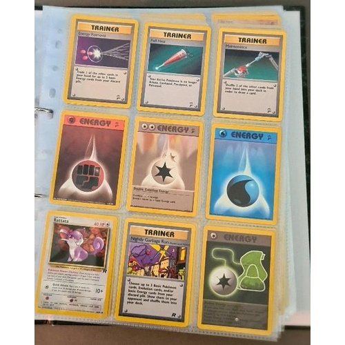 161 - A collection of Pokemon cards including folder of 1990s cards, a plastic folder of Neo promotional c... 