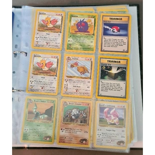 161 - A collection of Pokemon cards including folder of 1990s cards, a plastic folder of Neo promotional c... 