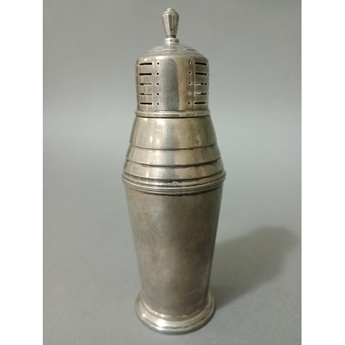 68 - An Art Deco hallmarked silver sugar sifter, Birmingham, Adie Brothers Ltd, 1936, gross weight 3.7 oz... 