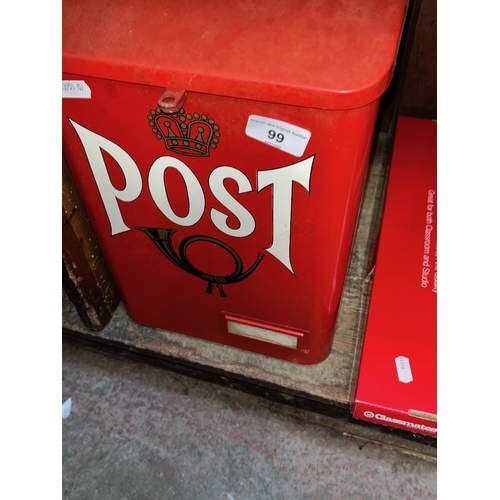 99 - A metal post box