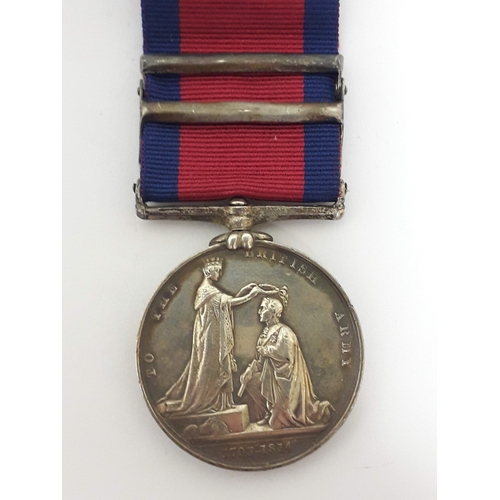 52 - Military General Service Medal 1793-1814 awarded to Henry Whitham 2nd Battalion HM 34th Foot, stampe... 