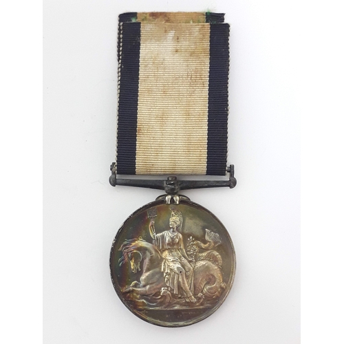 53 - Naval General Service Medal 1793-1840 awarded to William Yates.
