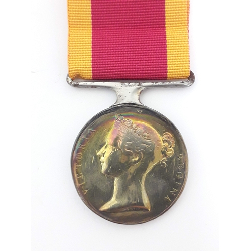 54 - 1st China War Medal 1842 awarded to William Rose 99th Regiment, stamped 'WM. ROSE 99TH. REGT.'