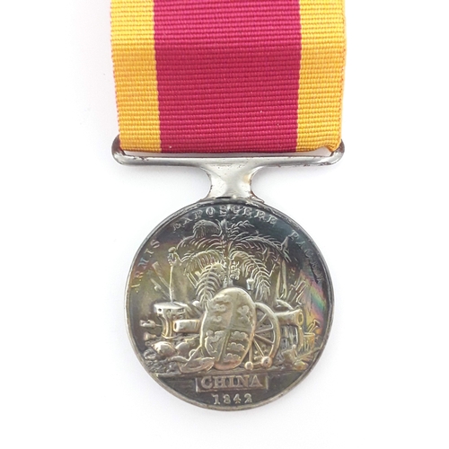 54 - 1st China War Medal 1842 awarded to William Rose 99th Regiment, stamped 'WM. ROSE 99TH. REGT.'