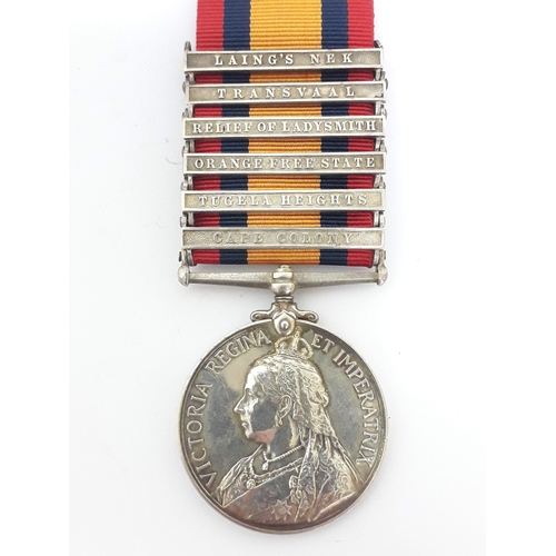 55 - Boer War 1899-1902, Queen's South Africa Medal awarded to private J Arnold Middlesex Regiment, '2356... 