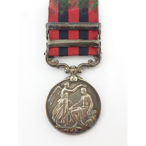 59 - India General Service 1854-1895, awarded to private John King 2nd Battalion The Queen's Royal West S... 