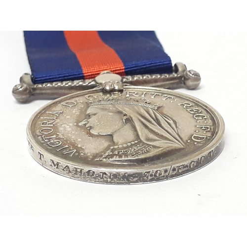 62 - New Zealand War Medal 1845-1866, awarded to private T Mahoney 70th Foot, '28. PTE. T. MAHONEY. 70/ F... 