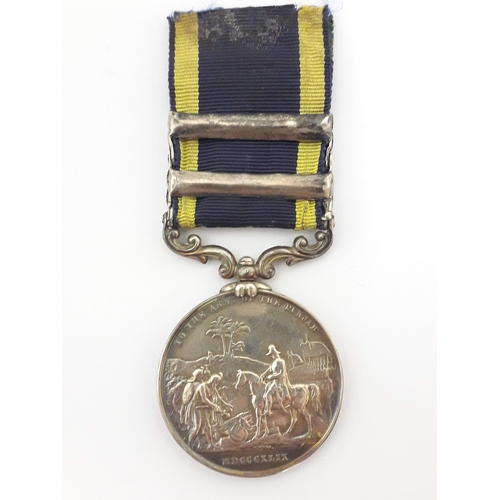 65 - Punjab Medal 1848-1849, awarded to James Coles 29th Foot, with two bars; Goojerat & Chilianwala.