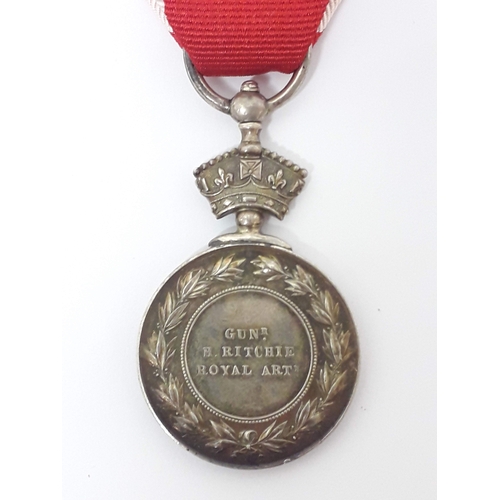 68 - Abyssinian War Medal 1867-1869, awarded to Gunner H Ritchie Royal Artillery, reverse named in relief... 