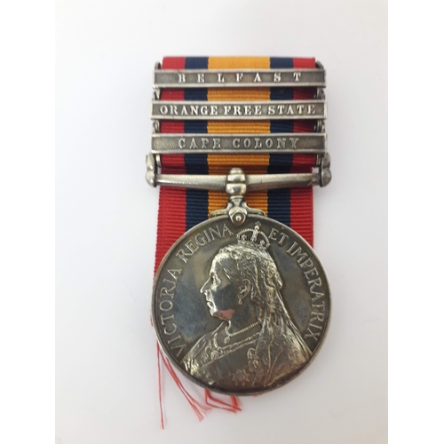 75 - Boer War 1899-1902, Queen's South Africa Medal, awarded to Private J McLinton  Scotts Guards, '6747 ... 