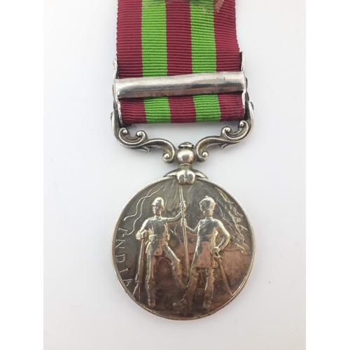 77 - Edward VII India Medal 1895-1902, awarded to 3736 Sepoy Nanu Singh 23rd Pioneers, with single bar Wa... 
