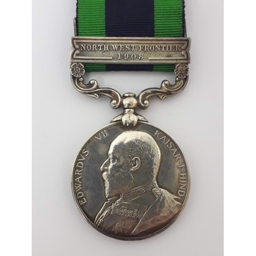 78 - Edward VII India General Service Medal 1908-1910, awarded to Private W Fry Royal Munster Fusiliers, ... 