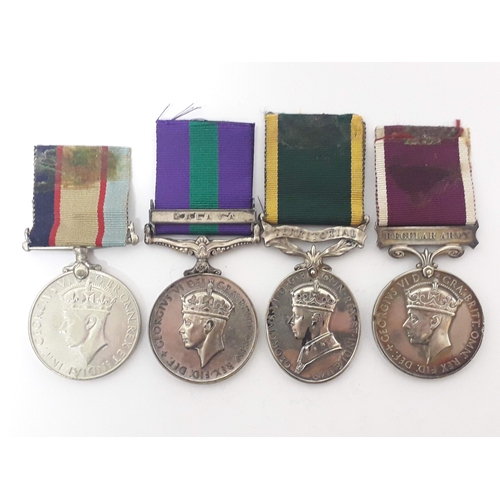 92 - A group of four assorted medals comprising an Australian Service Medal awarded to 'WX28784 T.A. FISH... 