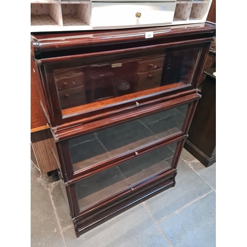 956 - A Glode Wernicke mahogany sectional bookcase.