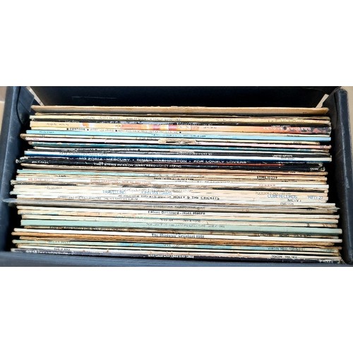 413 - Two cases of various LPs to from 1960s to 1980s to include Rolling Stones, Bob Dylan, etc.