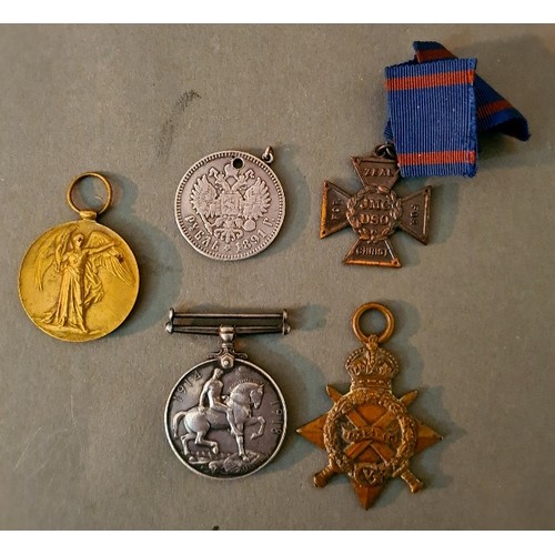 170 - A collection of medals to include a WWI Victory medal marked 31708 A.W.O.CL.2 G. ROSS. C.N.Lan.R, a ... 