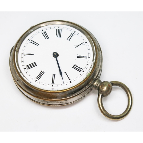 51 - A French late 19th century automatic pocket watch, diameter 42mm.