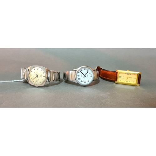 48 - A gents Rotary Incabloc watch with box together with a Timex Indiglo quartz watch and a Eton Quartz ... 