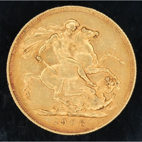 15 - Edward VII 1906 Sydney Mint sovereign.