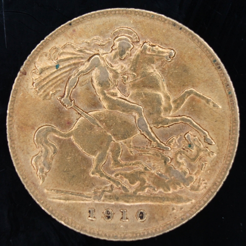 16 - Edward VII 1910 half sovereign.