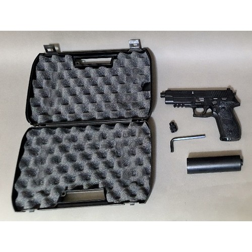 14 - A Sig Sauer P226 .177 calibre C02 air pistol, serial no.17G64603, 22cm long, with case & silencer (B... 