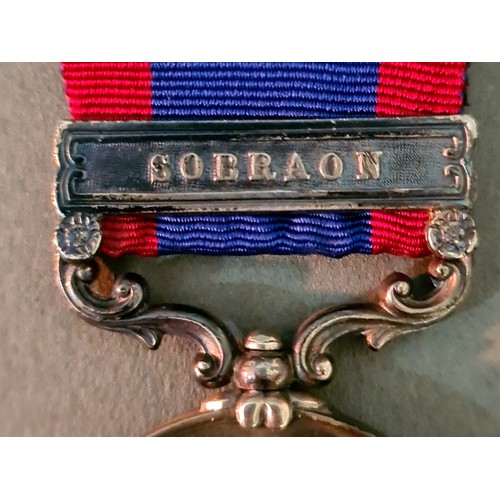 69 - Sutlej Medal 1845-1846, awarded to Charles Gardner 53rd Regiment, stamped 'CHAS. GARDNER 53RD. REGT.... 