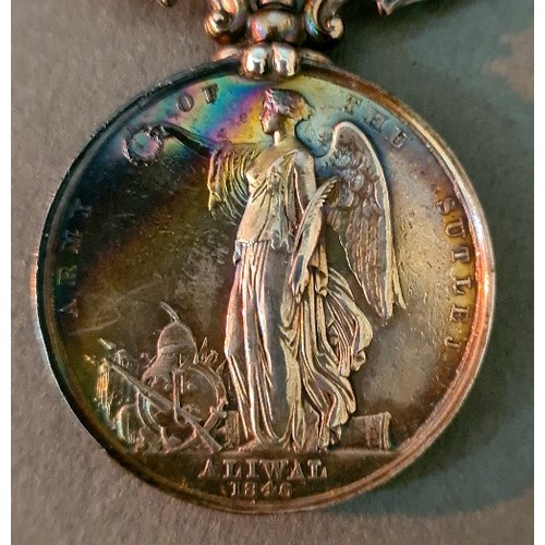 69 - Sutlej Medal 1845-1846, awarded to Charles Gardner 53rd Regiment, stamped 'CHAS. GARDNER 53RD. REGT.... 