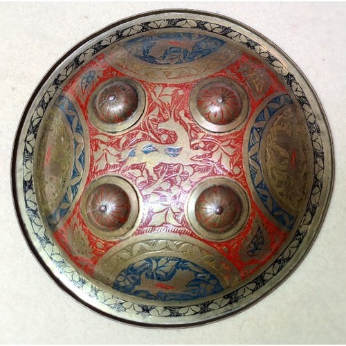101 - A pair of Eastern hand shields, diameter 28cm.