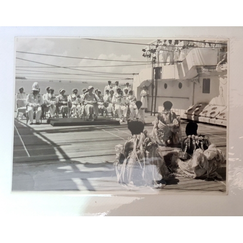 116 - Royal Commonwealth Tour 1953-1954, Outward Journey, an album of original photographs depicting Queen... 