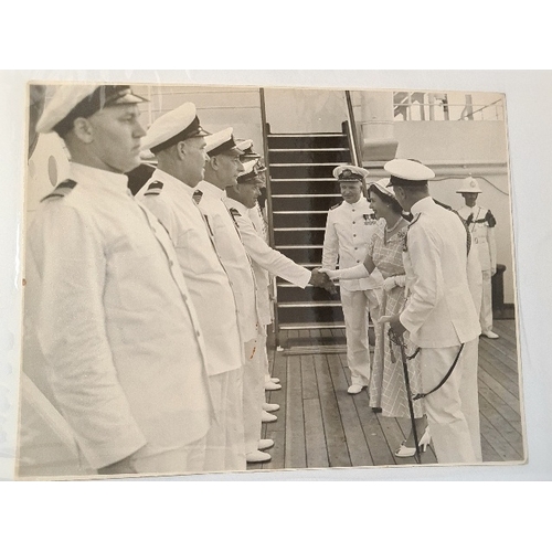 116 - Royal Commonwealth Tour 1953-1954, Outward Journey, an album of original photographs depicting Queen... 