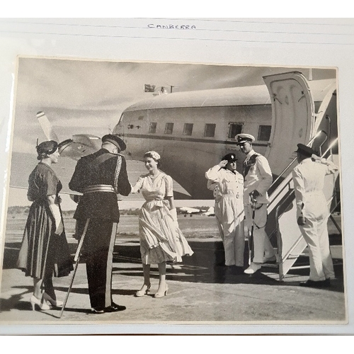 116 - Royal Commonwealth Tour 1953-1954, Outward Journey, an album of original photographs depicting Queen... 